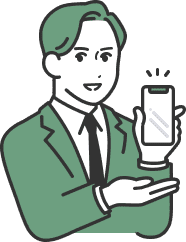 スマホを持つ男性